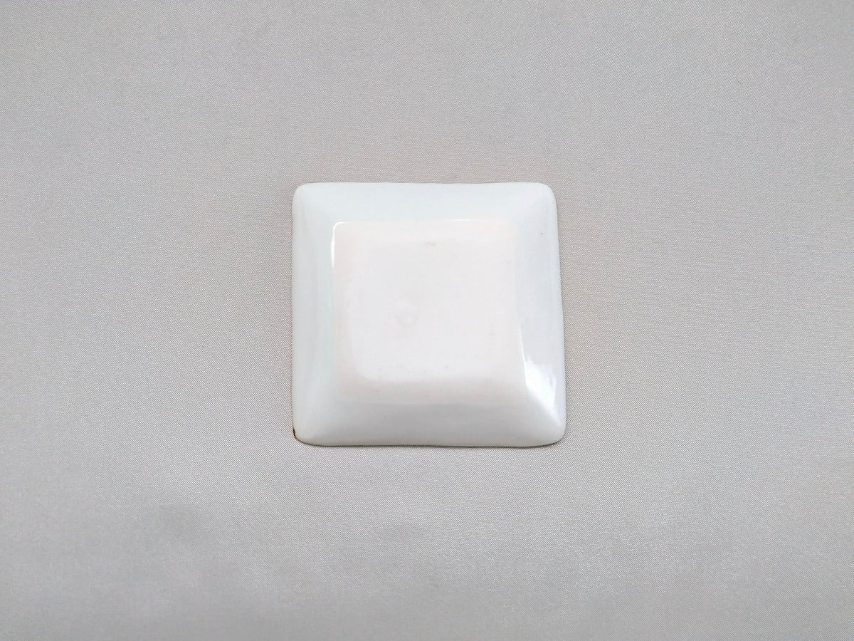 染付渕地紋角豆皿【寿千窯】