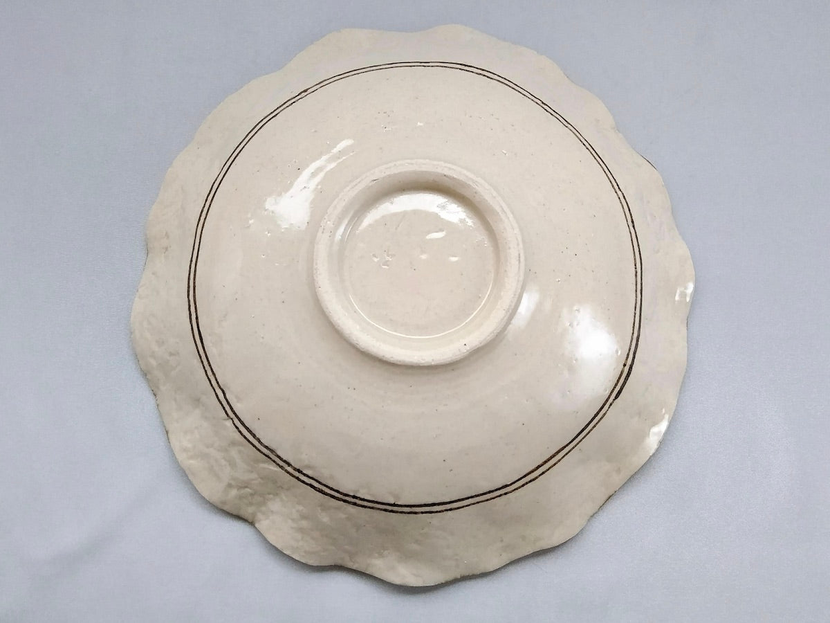 牡丹花8寸浅鉢【加藤芳平】