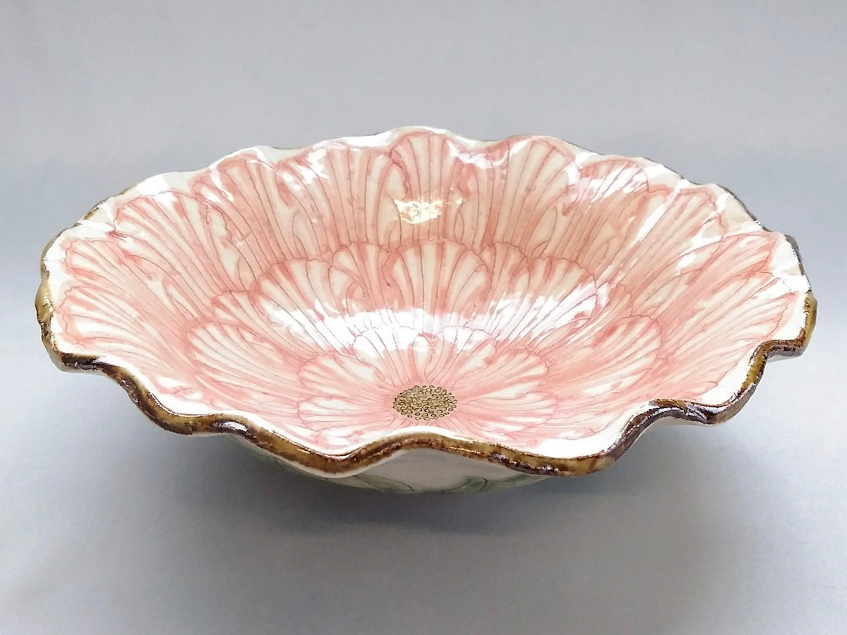 牡丹花7寸深鉢【加藤芳平】