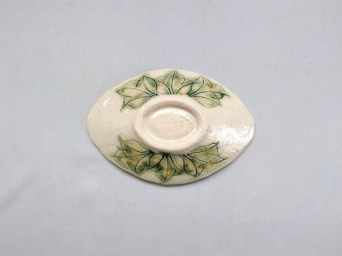 牡丹花菱形小皿赤【加藤芳平】