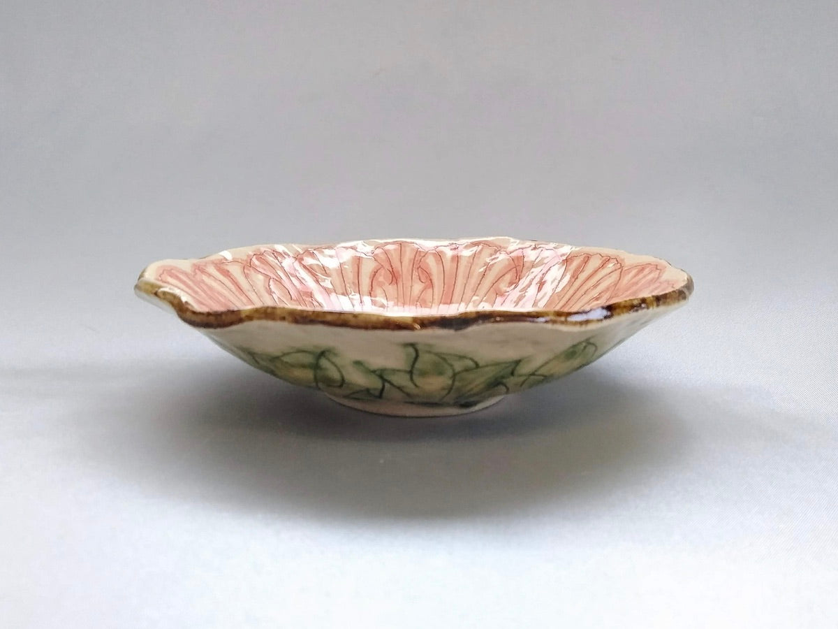 牡丹花5寸浅鉢【加藤芳平】