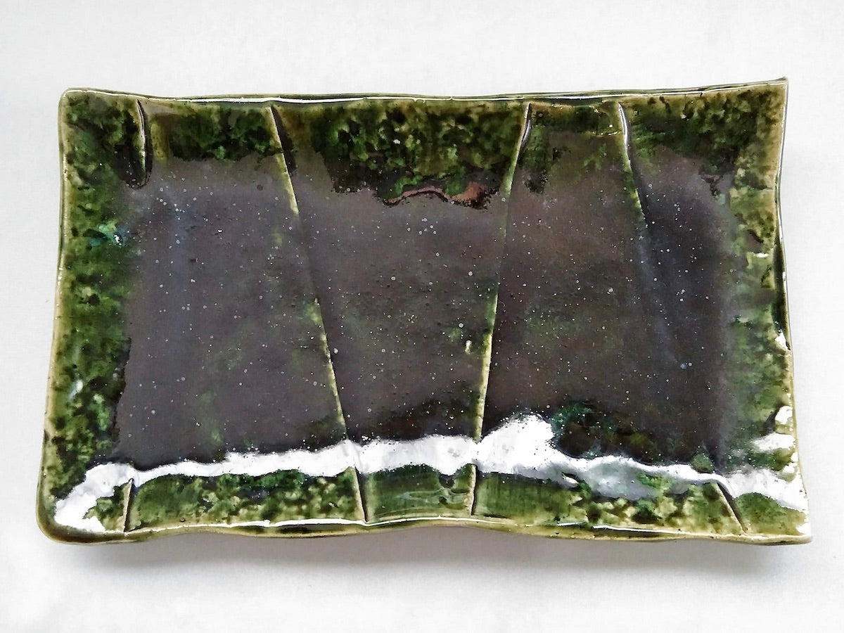 織部焼物皿【小栗大幸】