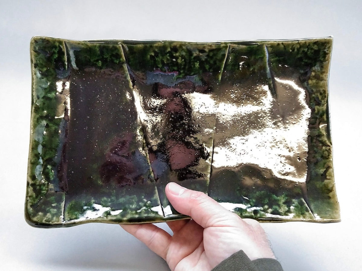 織部焼物皿【小栗大幸】