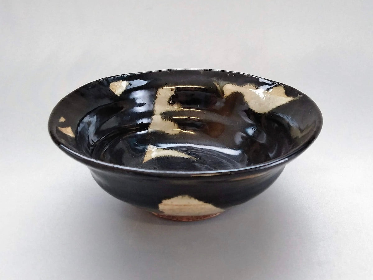 黒織部掛分5寸鉢【小栗大幸】