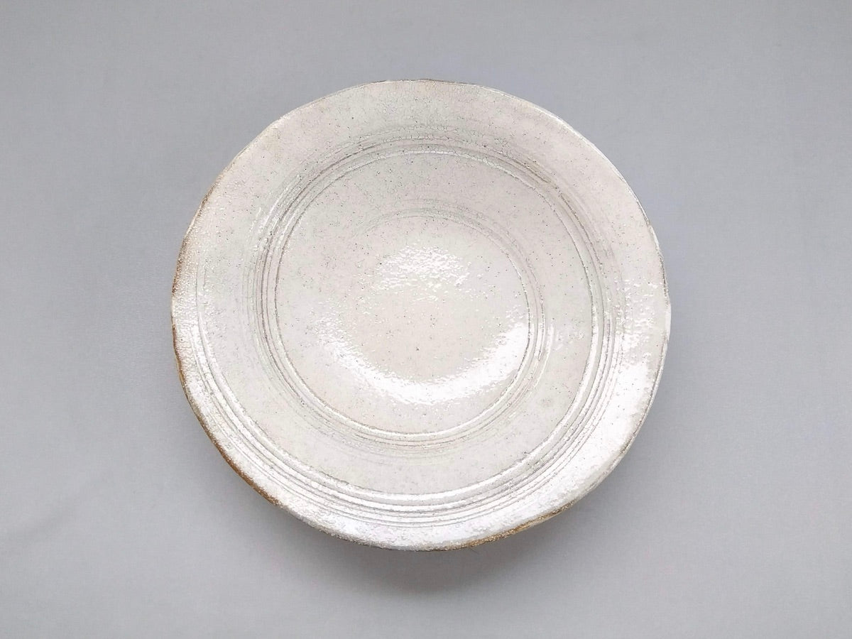 新粉引7寸浅鉢【熊谷雅博】