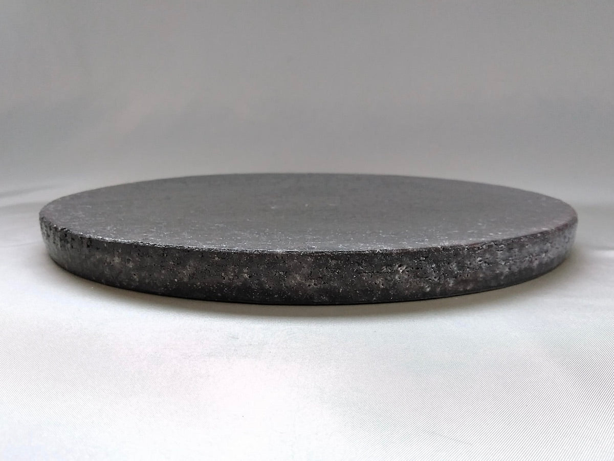 黒かいらぎ丸台皿中【熊谷雅博】