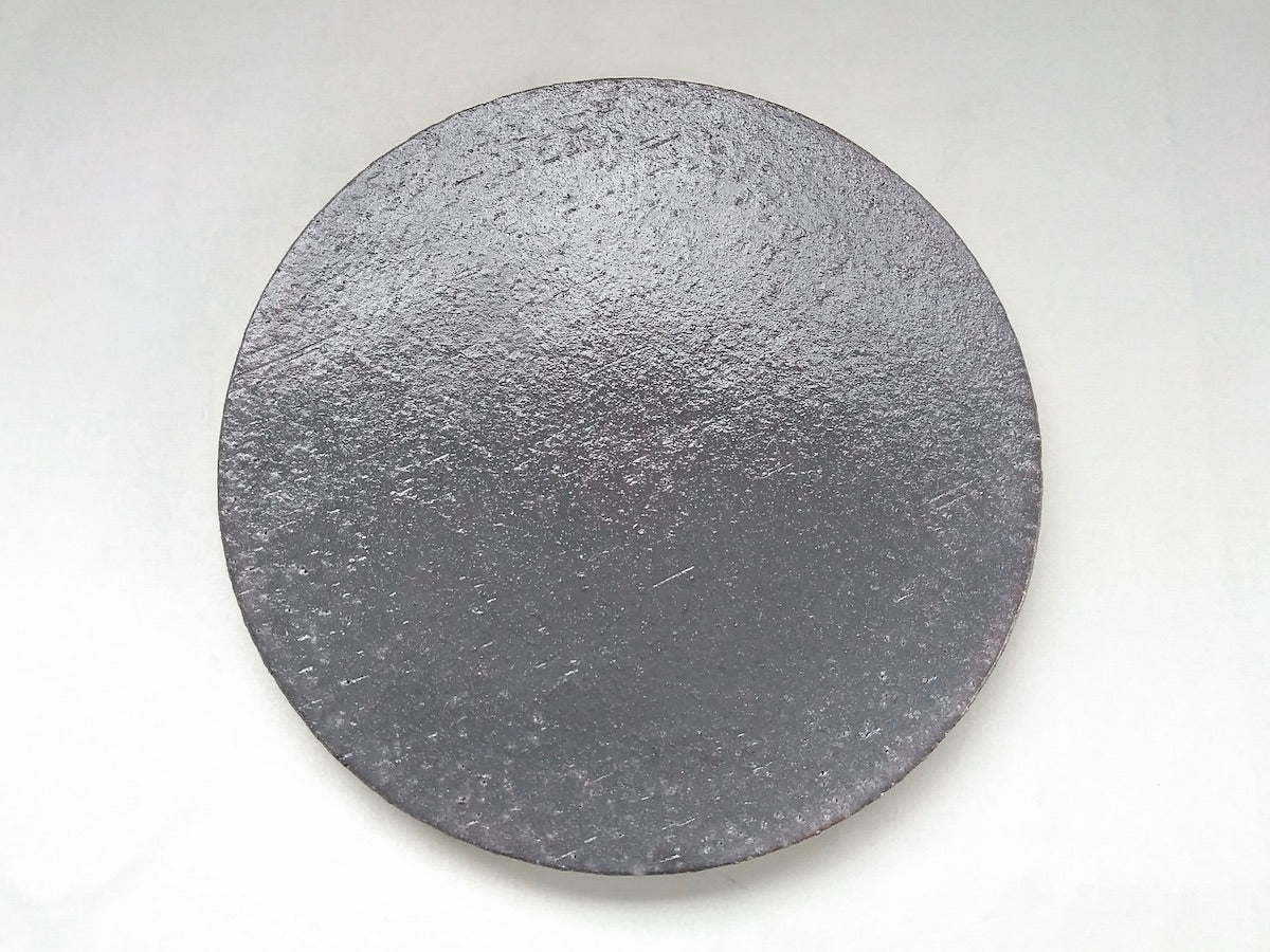 黒かいらぎ丸台皿中【熊谷雅博】