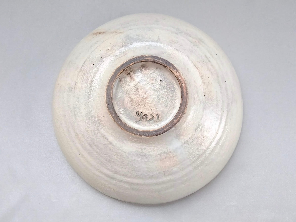 丸ボウル粉引L【矢嶋洋一】