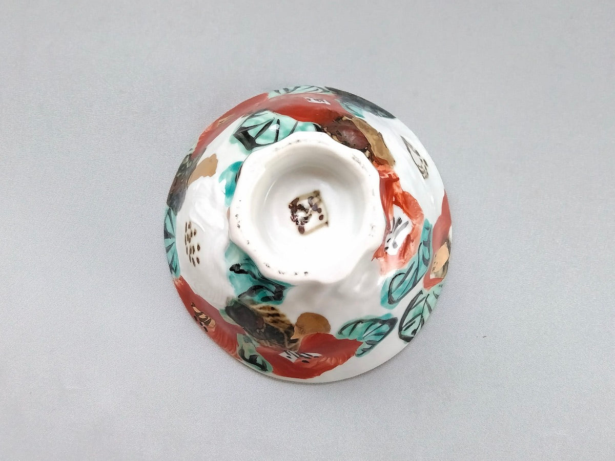 色絵椿飯碗【和田一人】