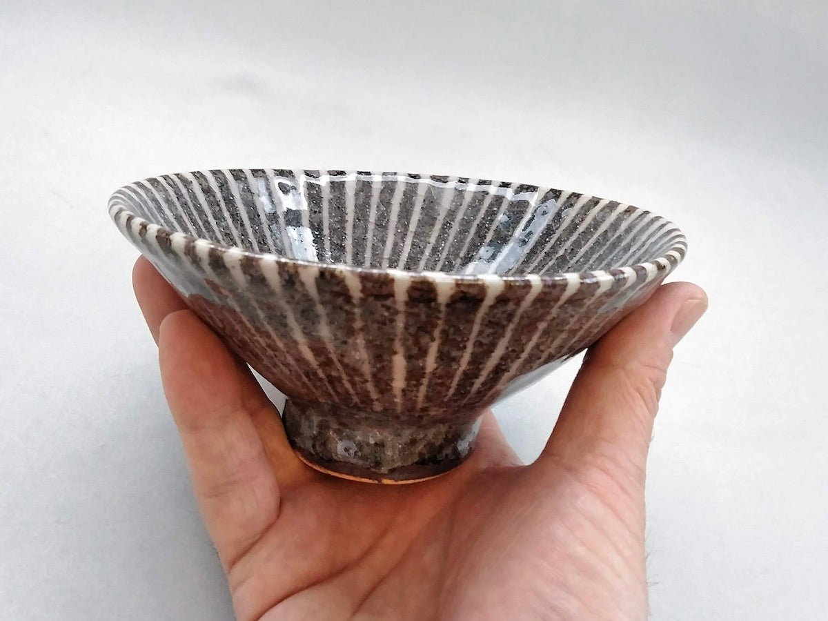 鼠志野十草平飯碗大【三浦繁久】