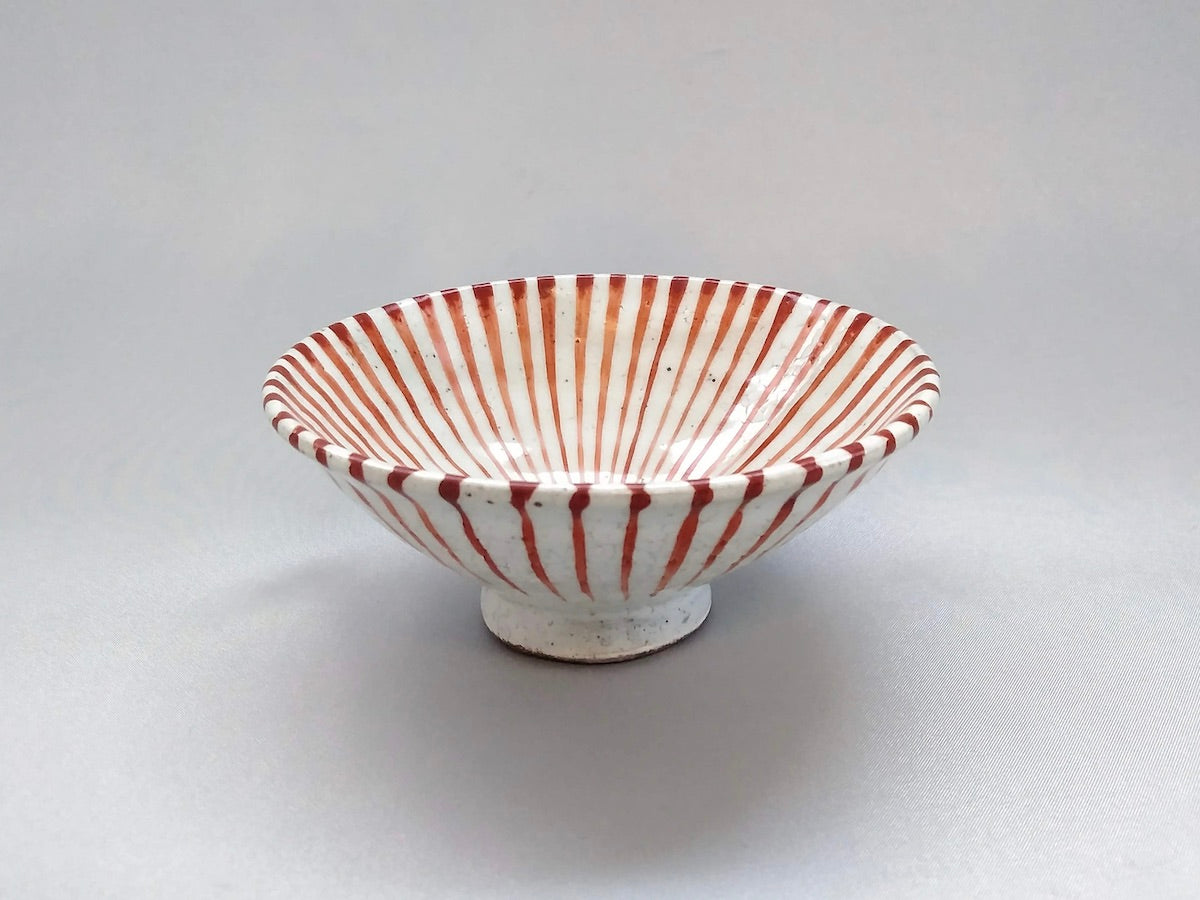 粉引十草平飯碗小赤【三浦繁久】