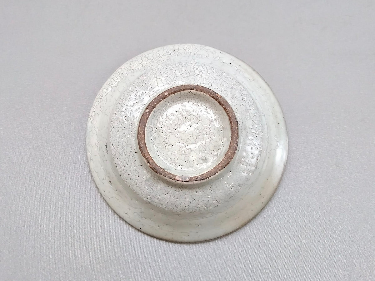 粉引十草5寸リム皿青【三浦繁久】