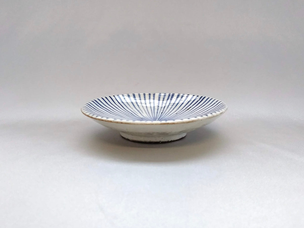 粉引十草3.5寸皿青【三浦繁久】