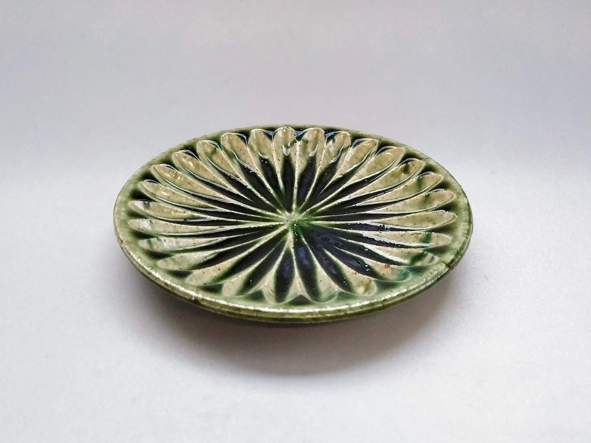 織部しのぎ5寸皿【中垣連次】