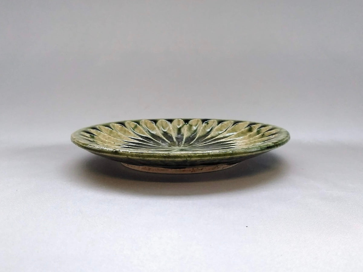 織部しのぎ5寸皿【中垣連次】