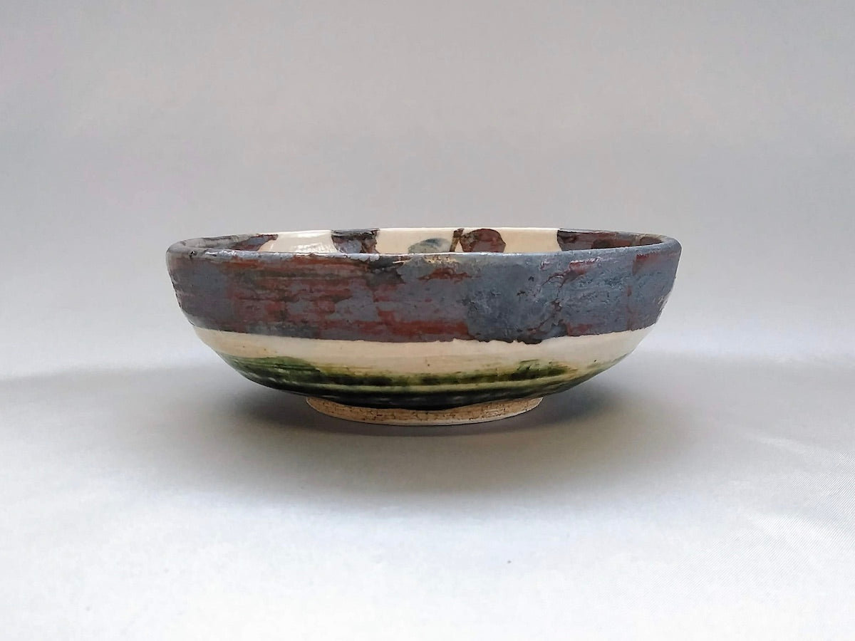 志野織部かぶ紋5寸鉢【中垣連次】