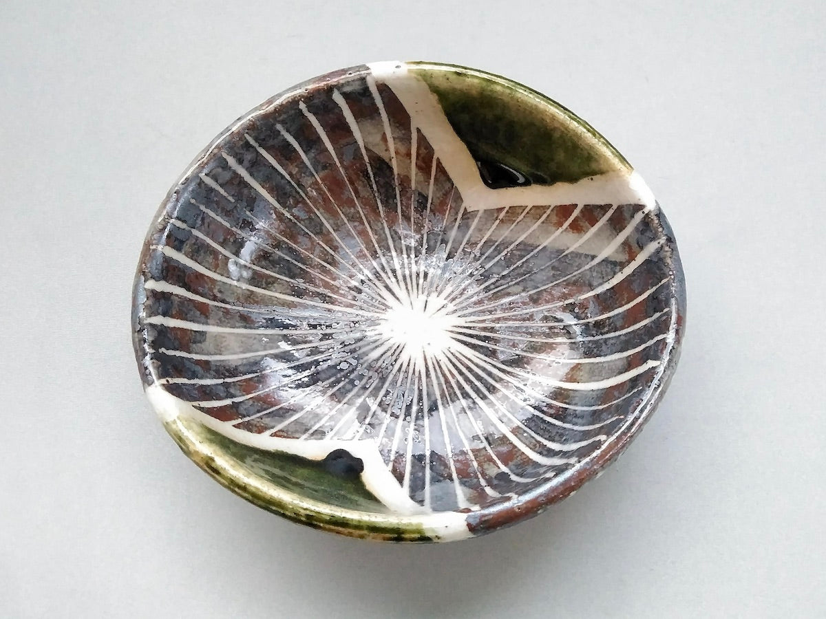 志野十草たわみ煮物鉢【中垣連次】