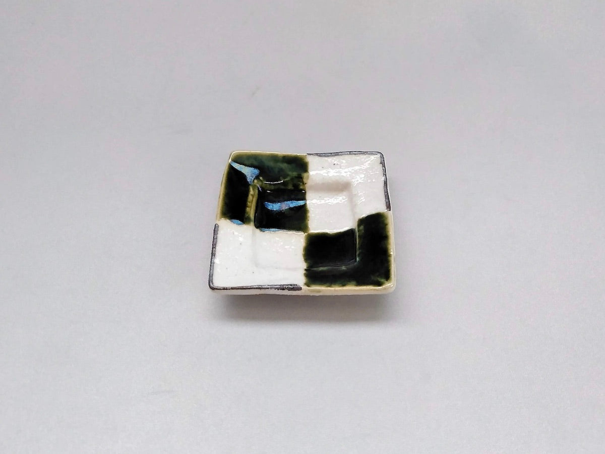 2寸角皿二つ市松【日比野正明】