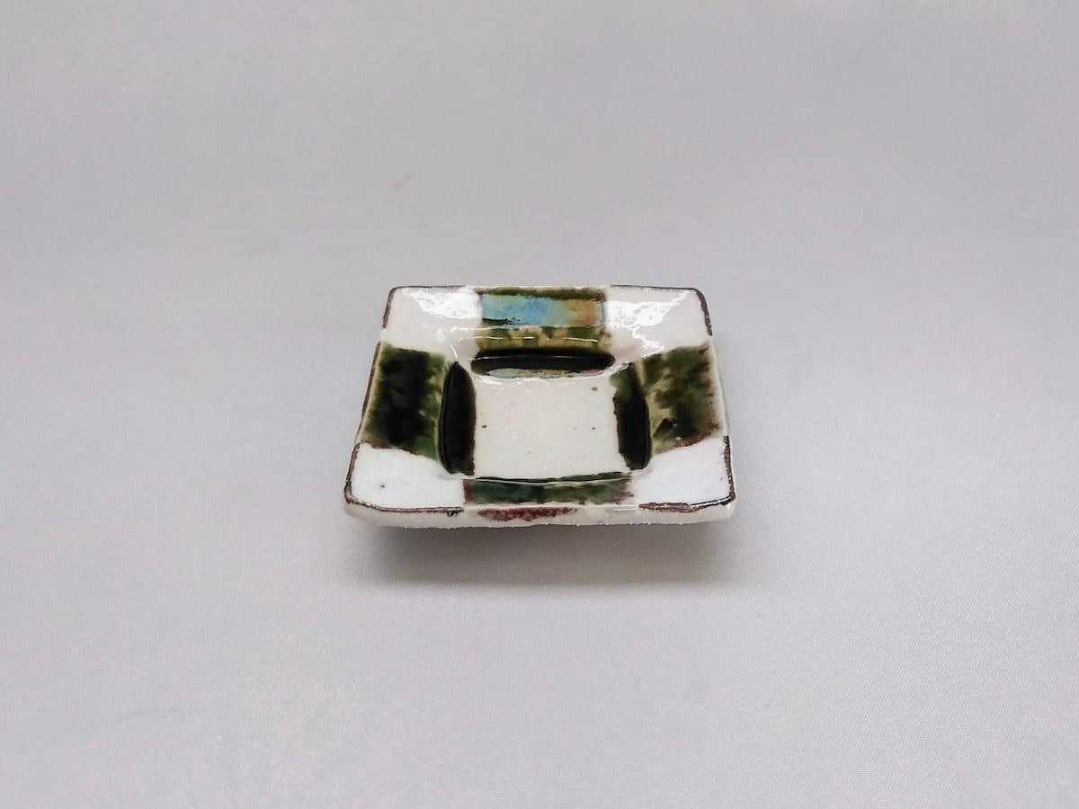 2寸角皿四つ市松【日比野正明】