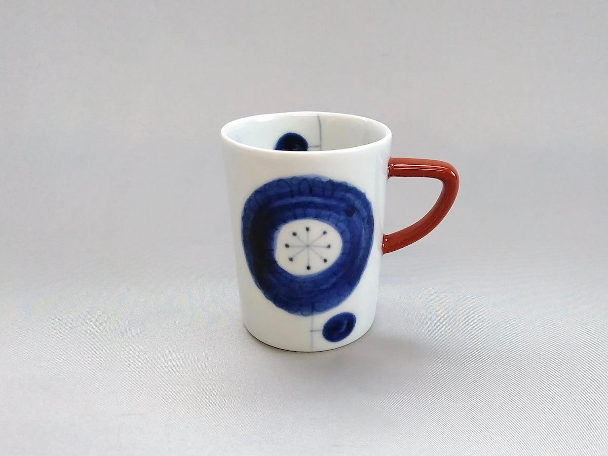 輪花ドラムマグS赤【一峰窯】