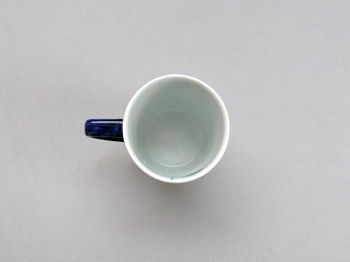 輪花ドラムマグS青【一峰窯】