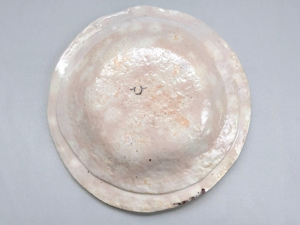 織部縄紋幾何紋パスタ皿【佐藤大士】