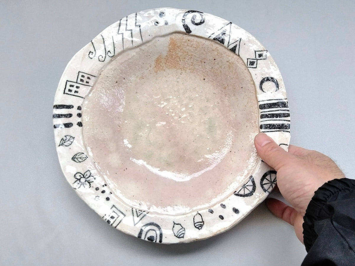 幾何紋パスタ皿【佐藤大士】