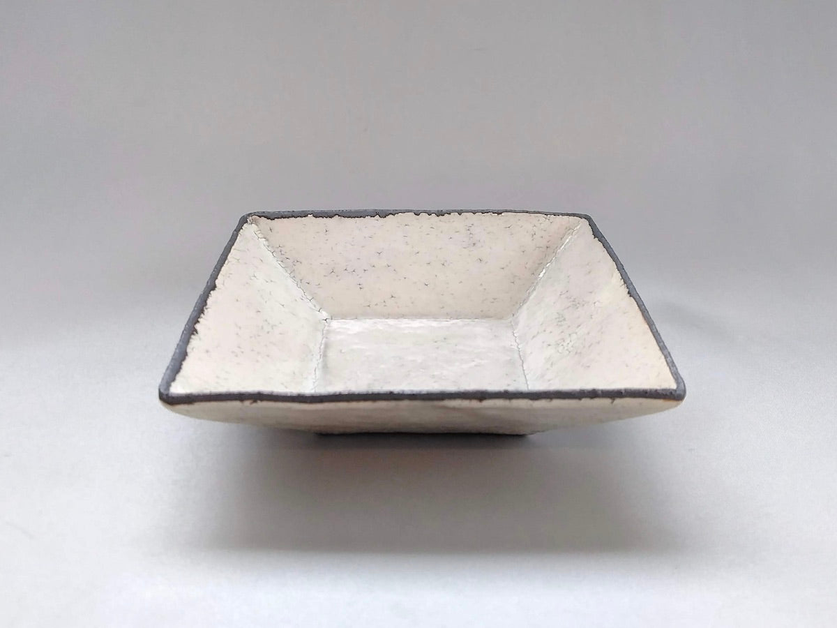 粉引四角皿小【中川幹世】