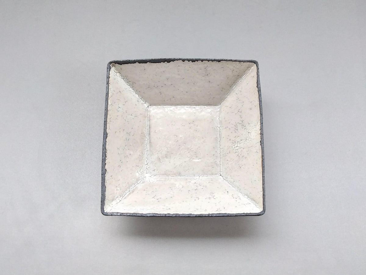 粉引四角皿小【中川幹世】