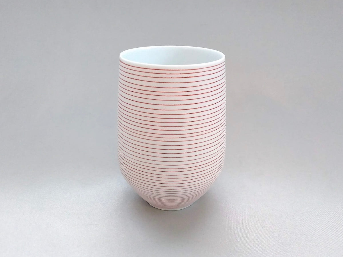 赤呉須象嵌ワイングラス【李荘窯】