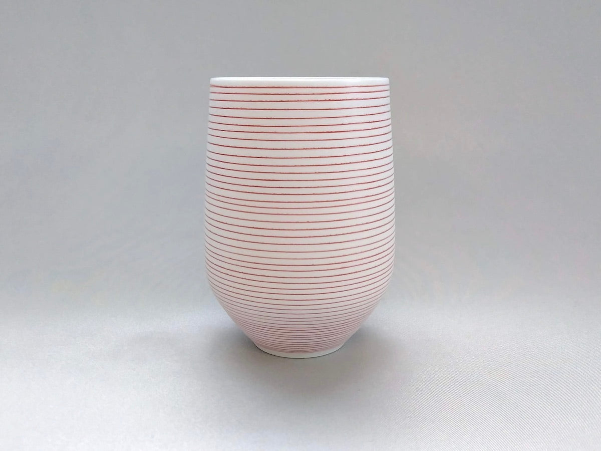 赤呉須象嵌ワイングラス【李荘窯】