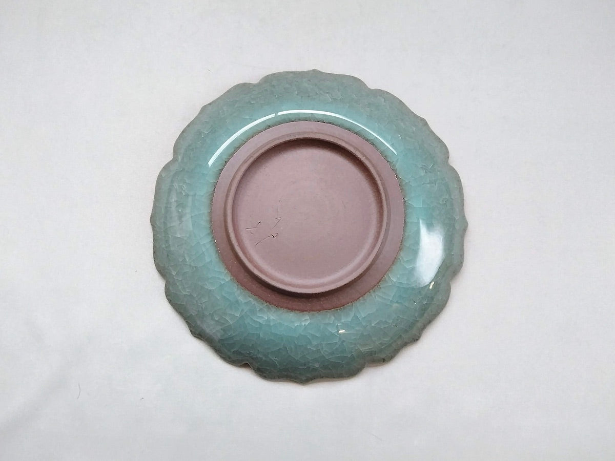 青瓷輪花6寸皿【木山拓】