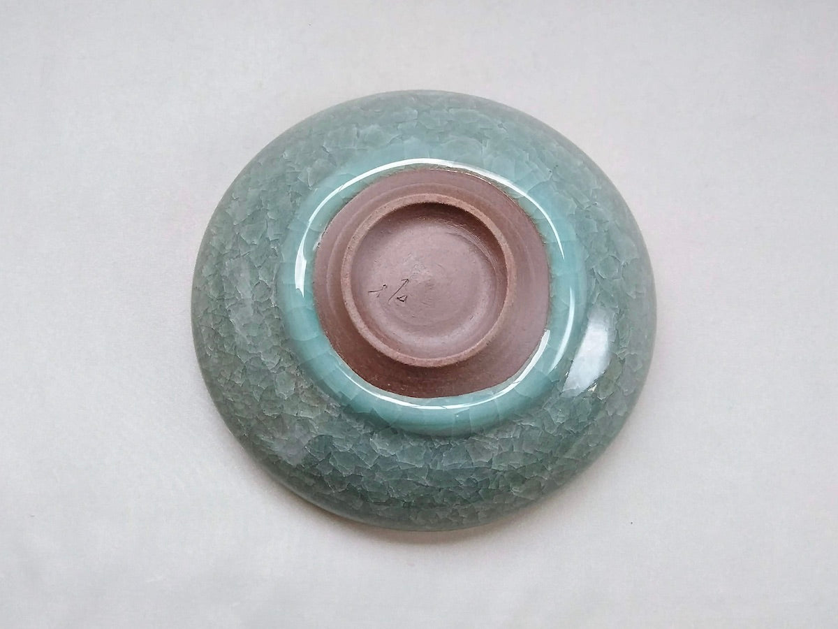 青瓷5.5寸たわみ鉢【木山拓】