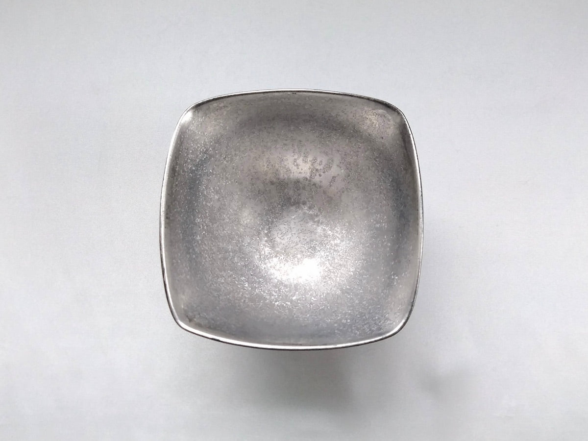 晶内銀塗り四方なぶり空ボール【陶悦窯】