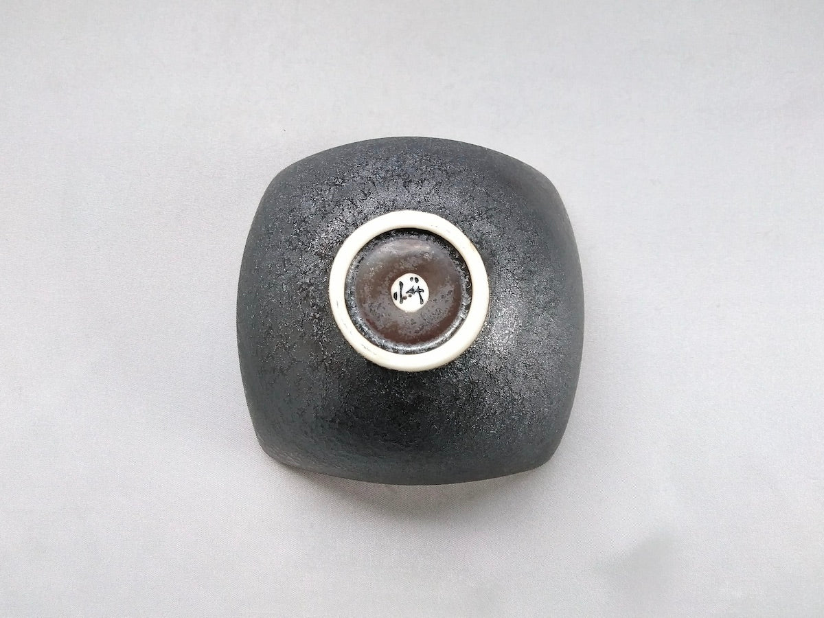 晶内銀塗り四方なぶり空ボール【陶悦窯】