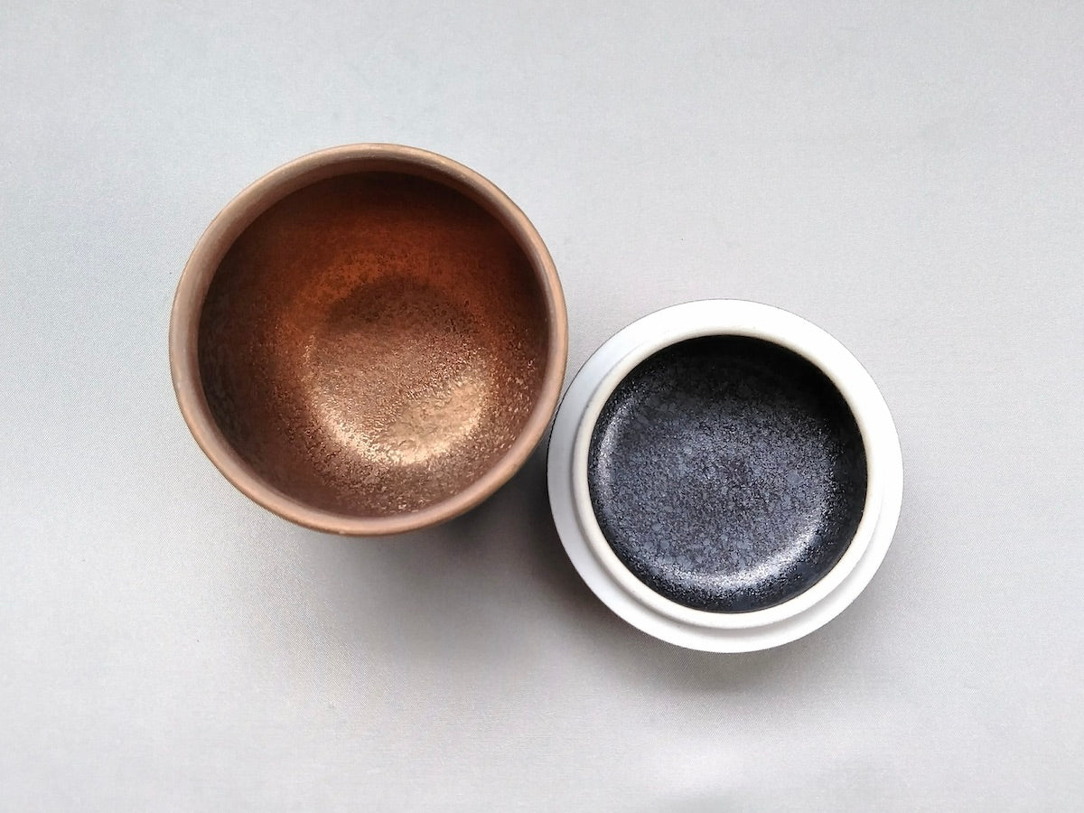 黒晶銅塗り夏目蒸し碗【陶悦窯】