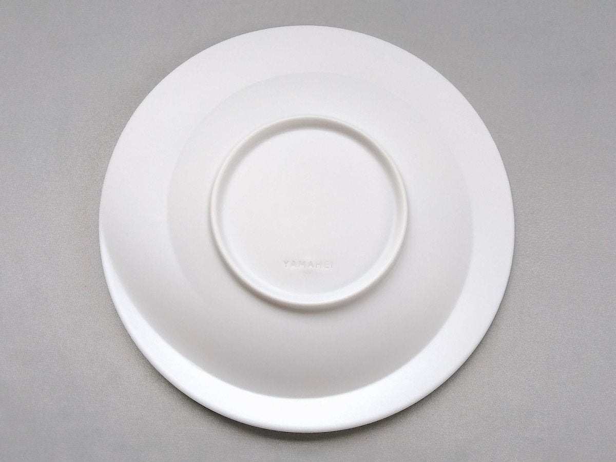 シェル21cm丸皿泡渕Blue【やま平窯】