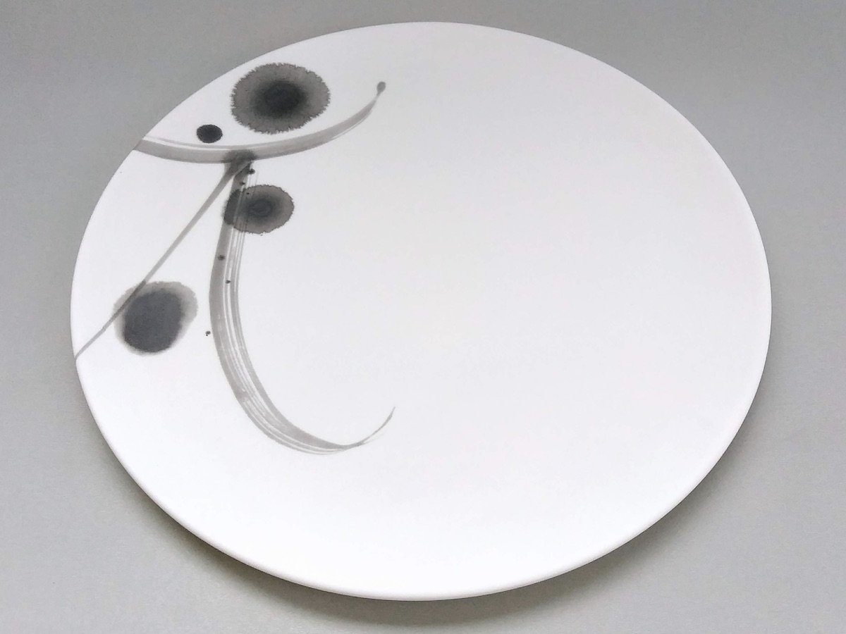 書ラウンドプレート26cm秋【やま平窯】