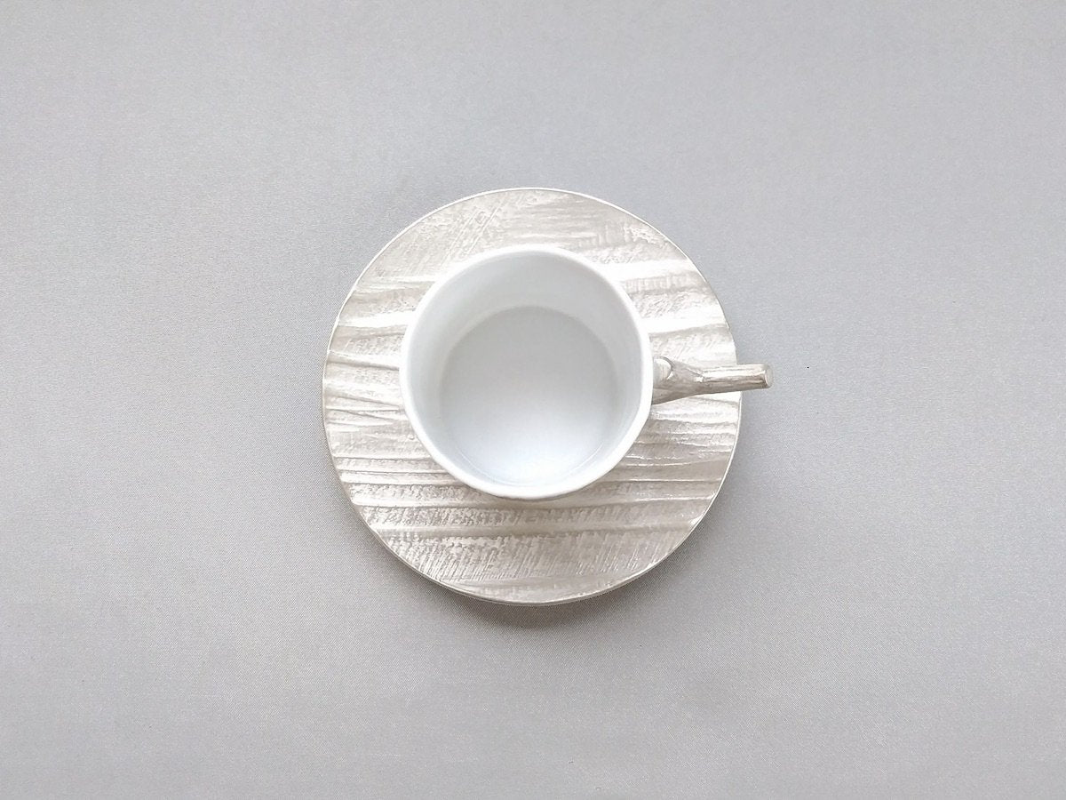 木目デミタスC/S Silver【やま平窯】