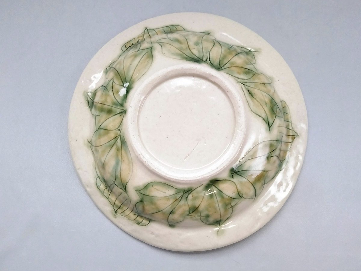 牡丹紋ゆらりリム深皿赤【加藤芳平】