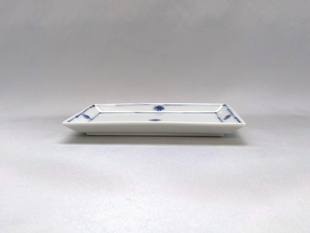 花ダミ紋長角小皿【田森陶園】