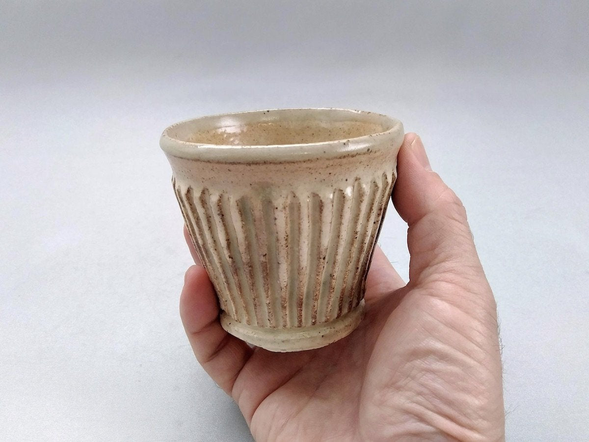 粉引しのぎそば猪口【益子淳一】