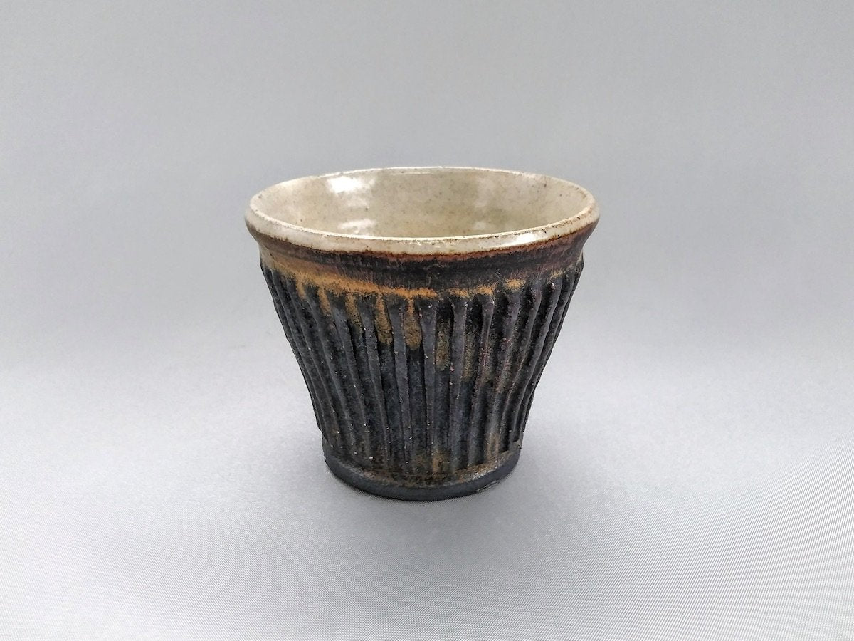 鉄黒しのぎそば猪口【益子淳一】