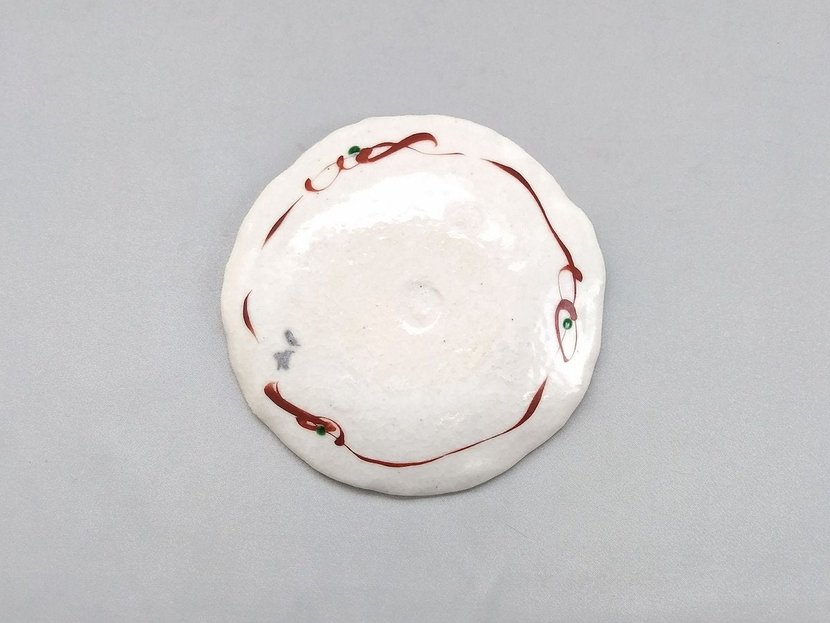 色絵点花小皿ピンク【榛澤宏】