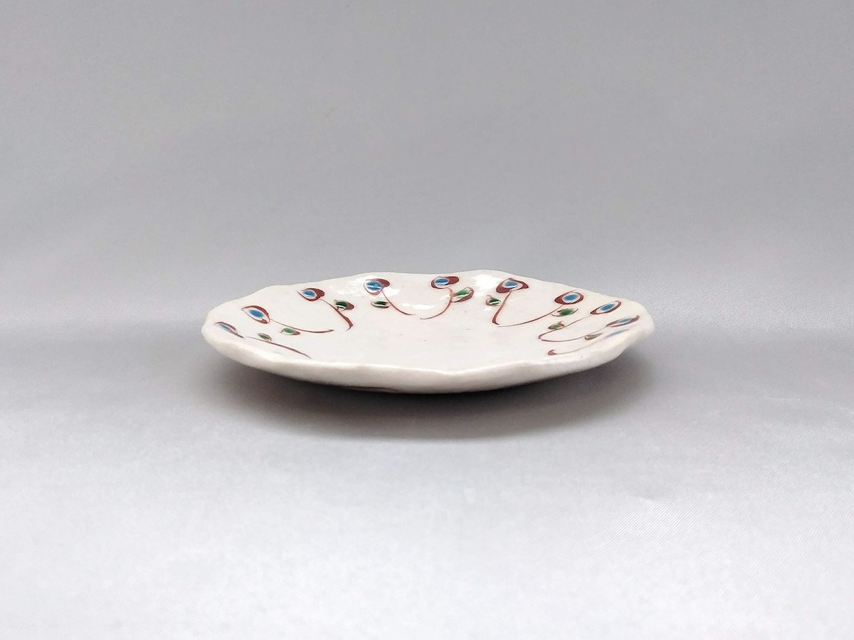 色絵点花小皿トルコ【榛澤宏】