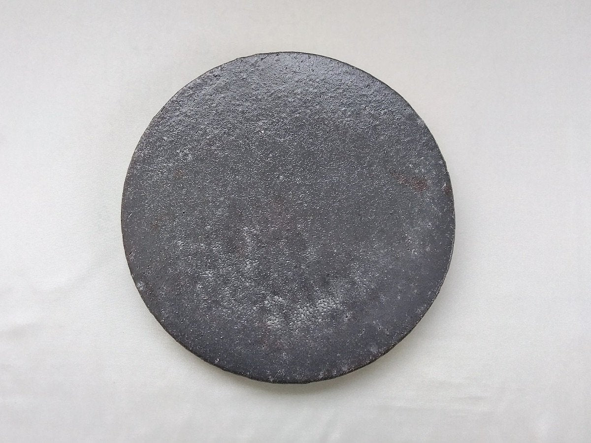 黒かいらぎ丸台皿小【熊谷雅博】