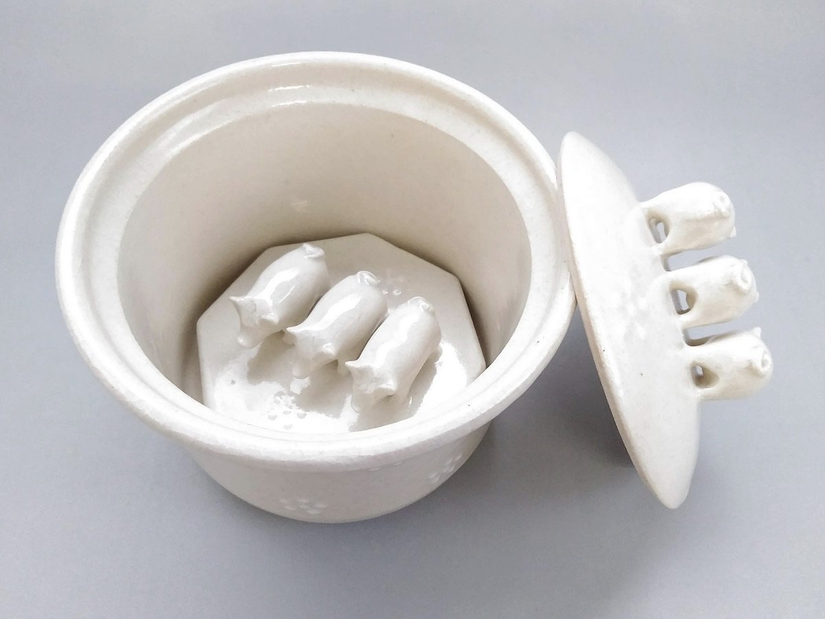 落し蓋 白【牧田亮】