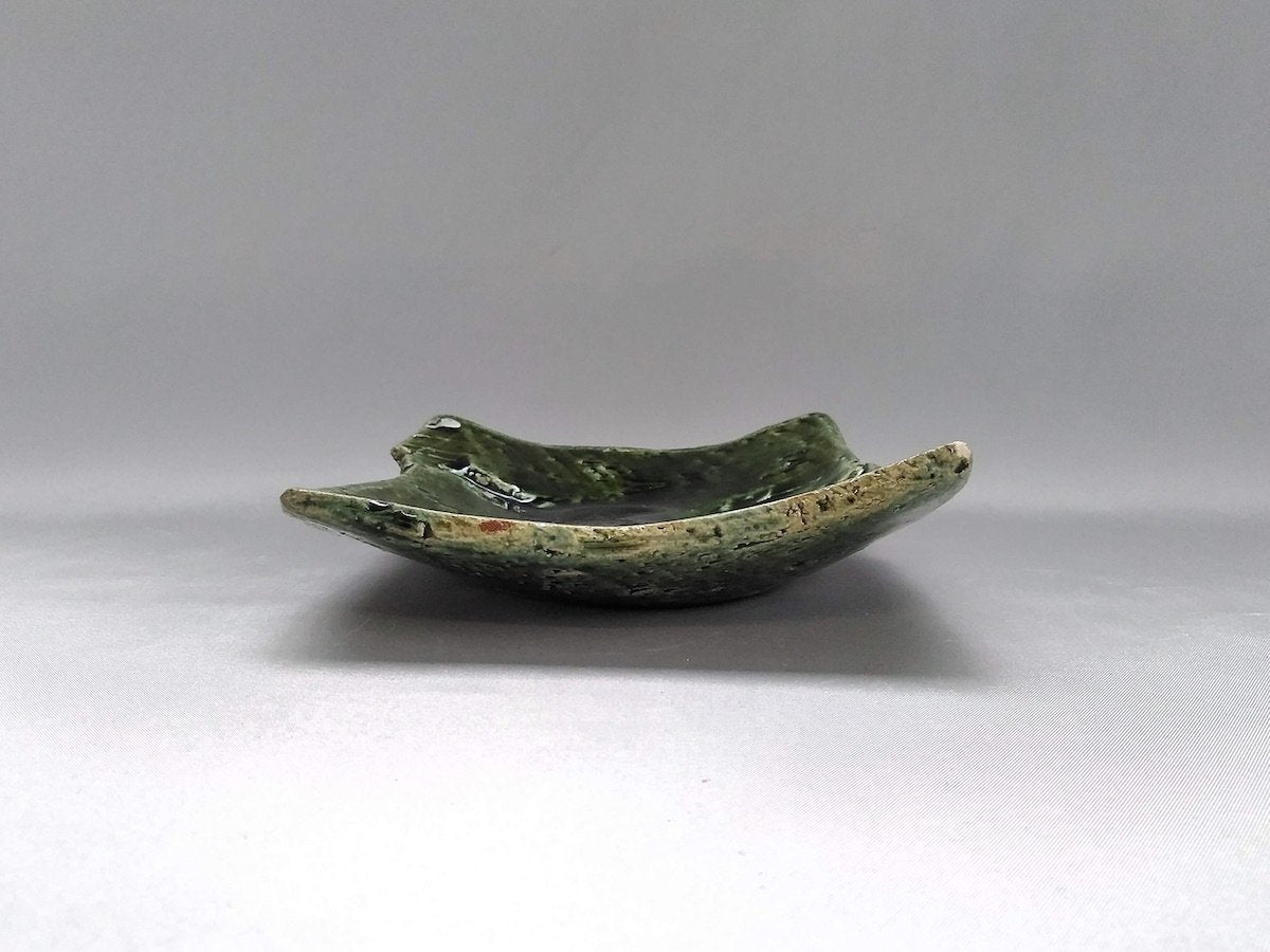 織部貼合角小皿【山本一仁】