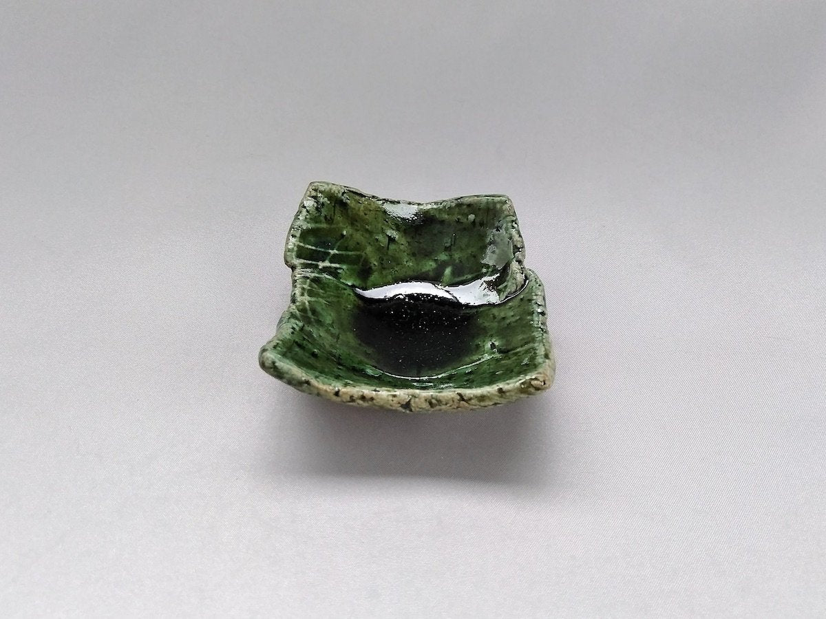 織部貼合角種皿【山本一仁】