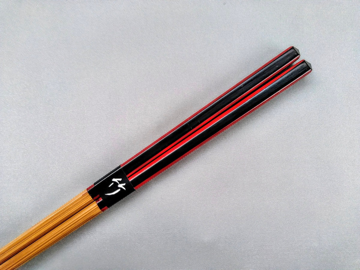 ダイヤカット研出箸 黒【大内工芸】